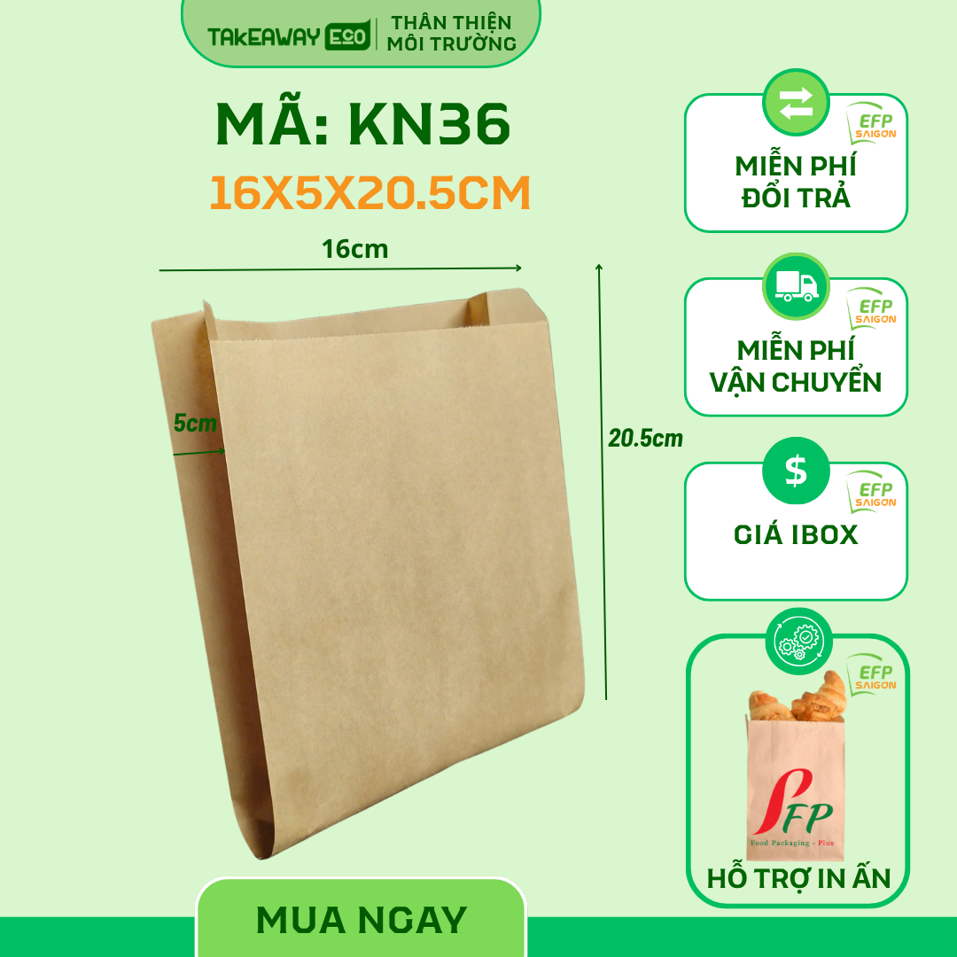 Túi Đựng Bánh Ngọt 16x5x20.5cm